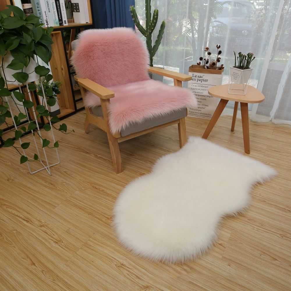Cow Mat Rubber - Tapete de cabelo longo Shaggy fofo,