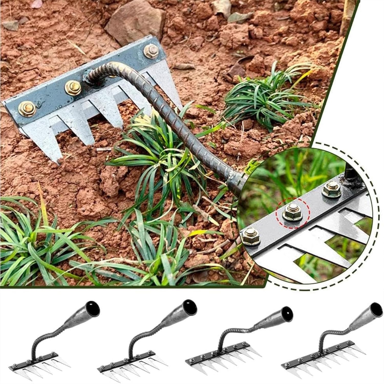 Agriculture Farming Hand Tools - 5/6/7/8 dentes ancinho de metal jardim