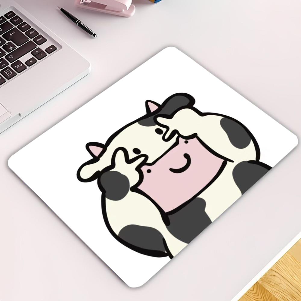 Cow Mat Rubber - Mouse Pad Pequeno com Estampa de