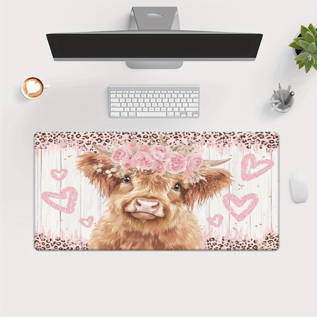 Tapete de Mesa Highland Cow co - Cow Mat Rubber avaliação e preço