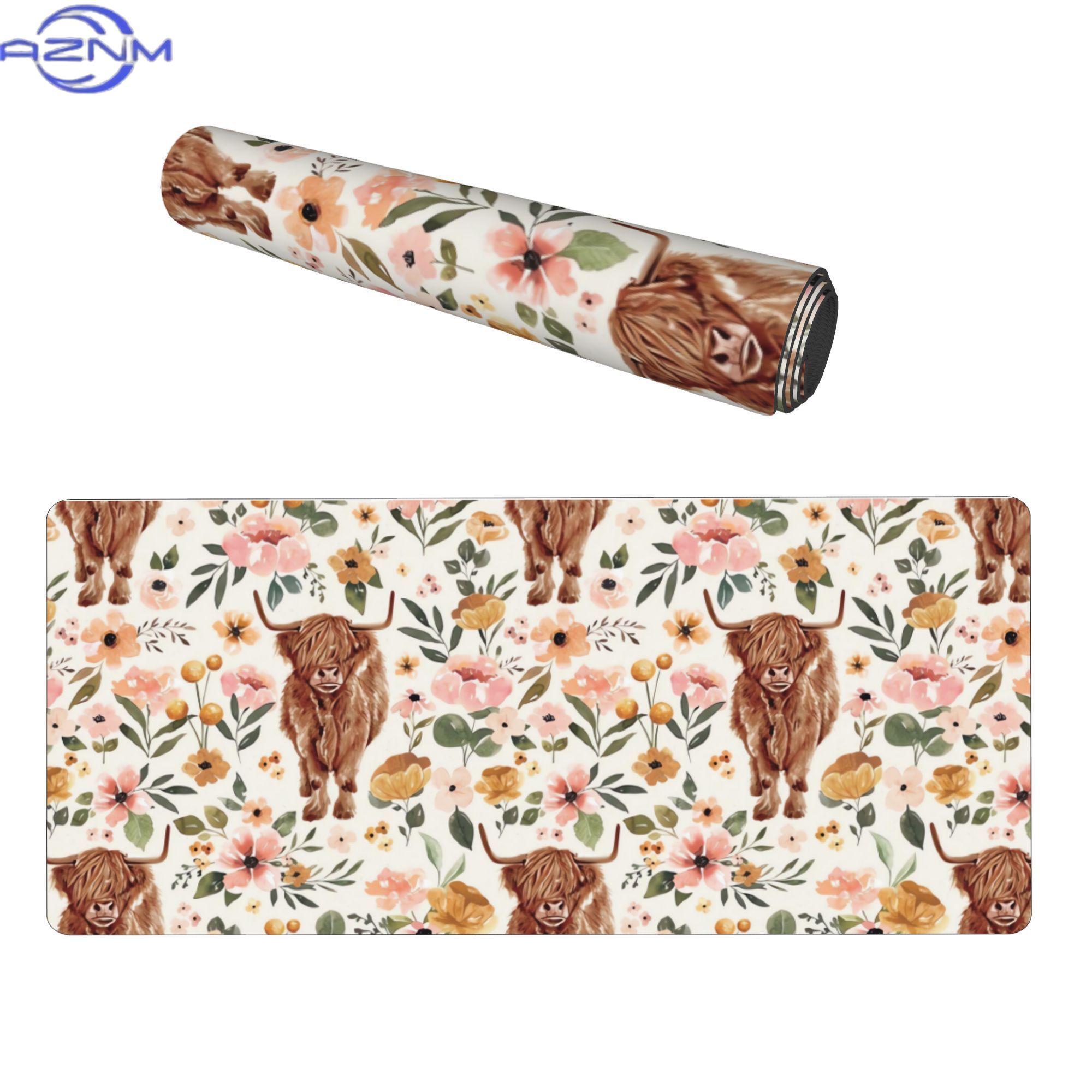 Tapete de Mesa Estético Floral - Cow Mat Rubber avaliação e preço