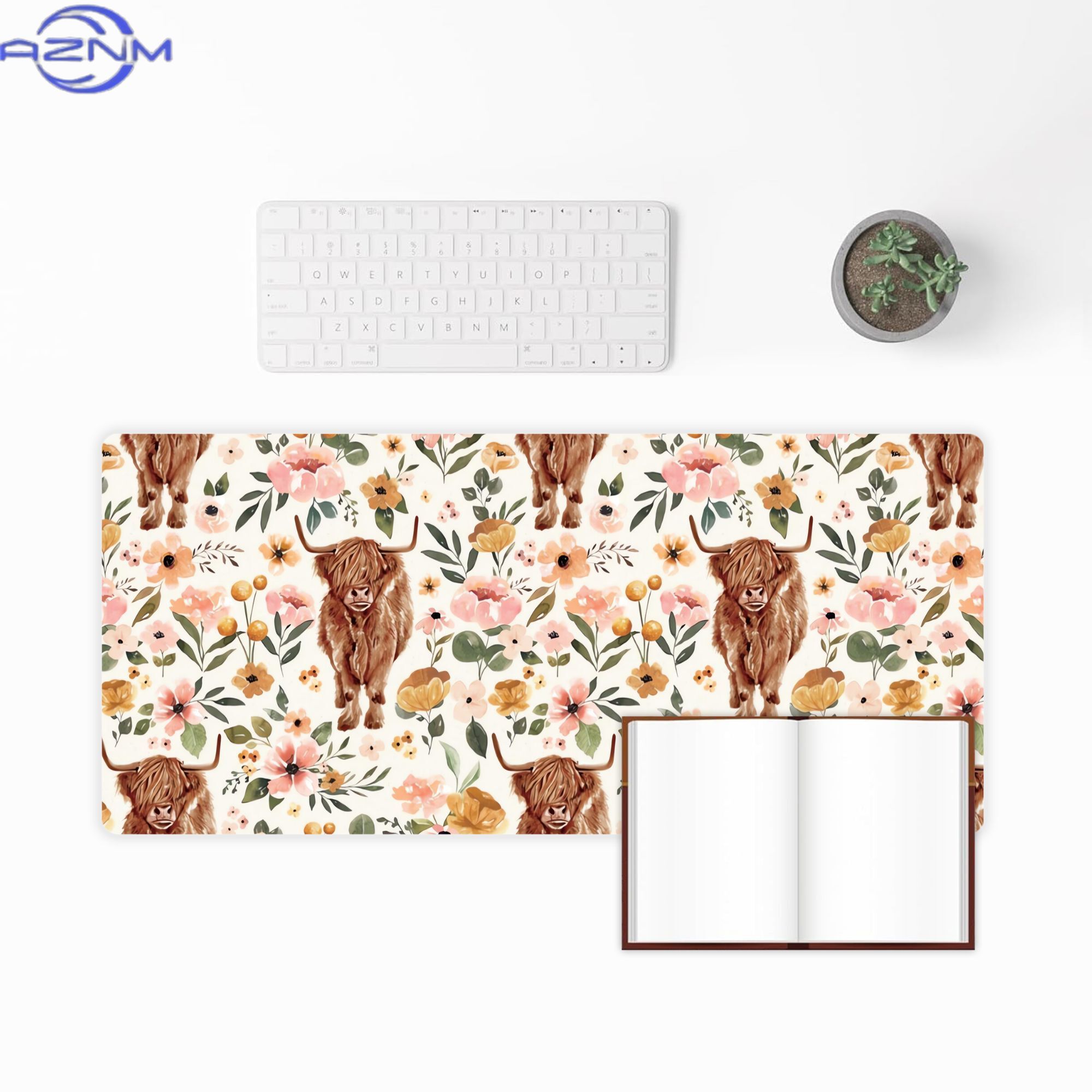 Tapete de Mesa Estético Floral - Cow Mat Rubber avaliação e preço