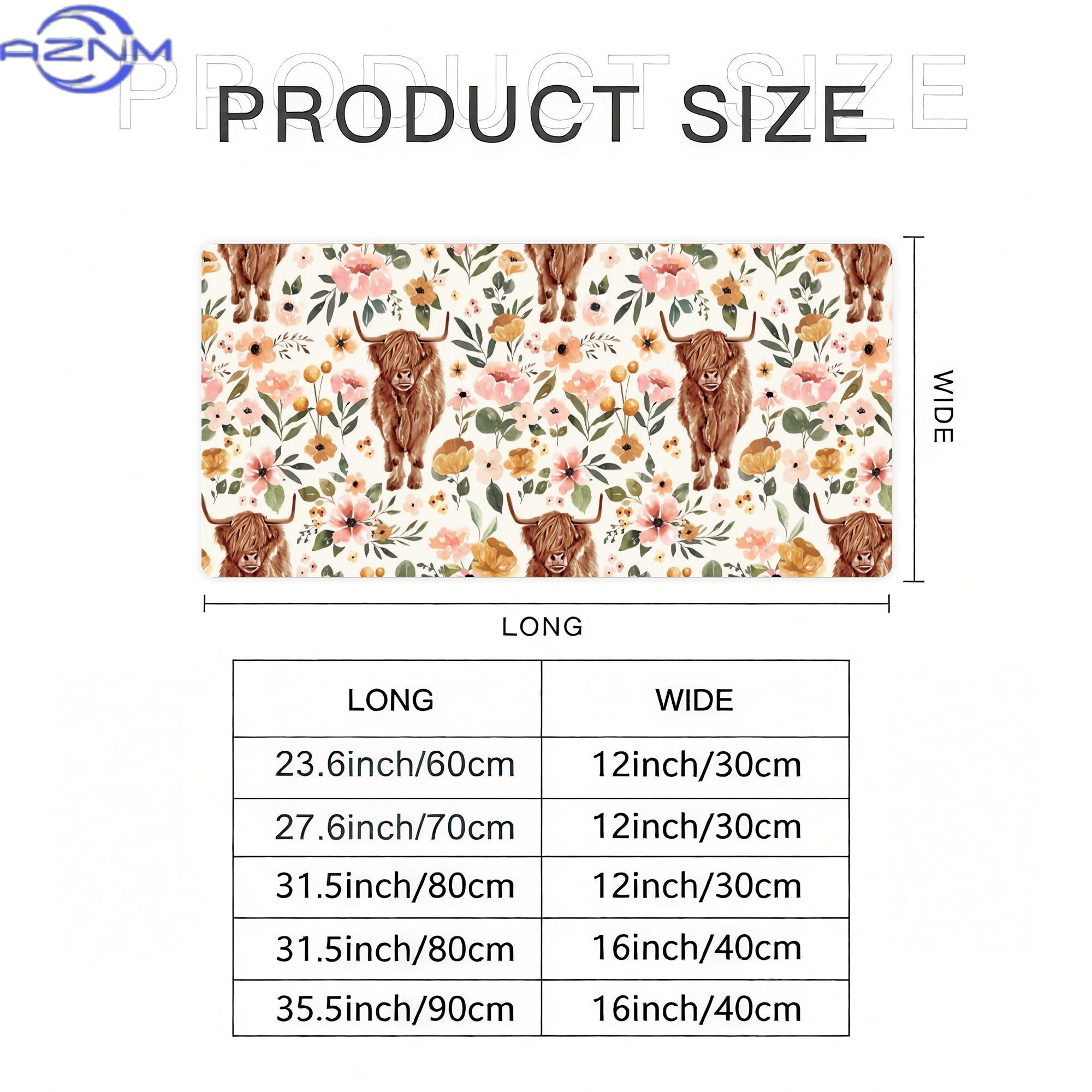 Tapete de Mesa Estético Floral - Cow Mat Rubber avaliação e preço