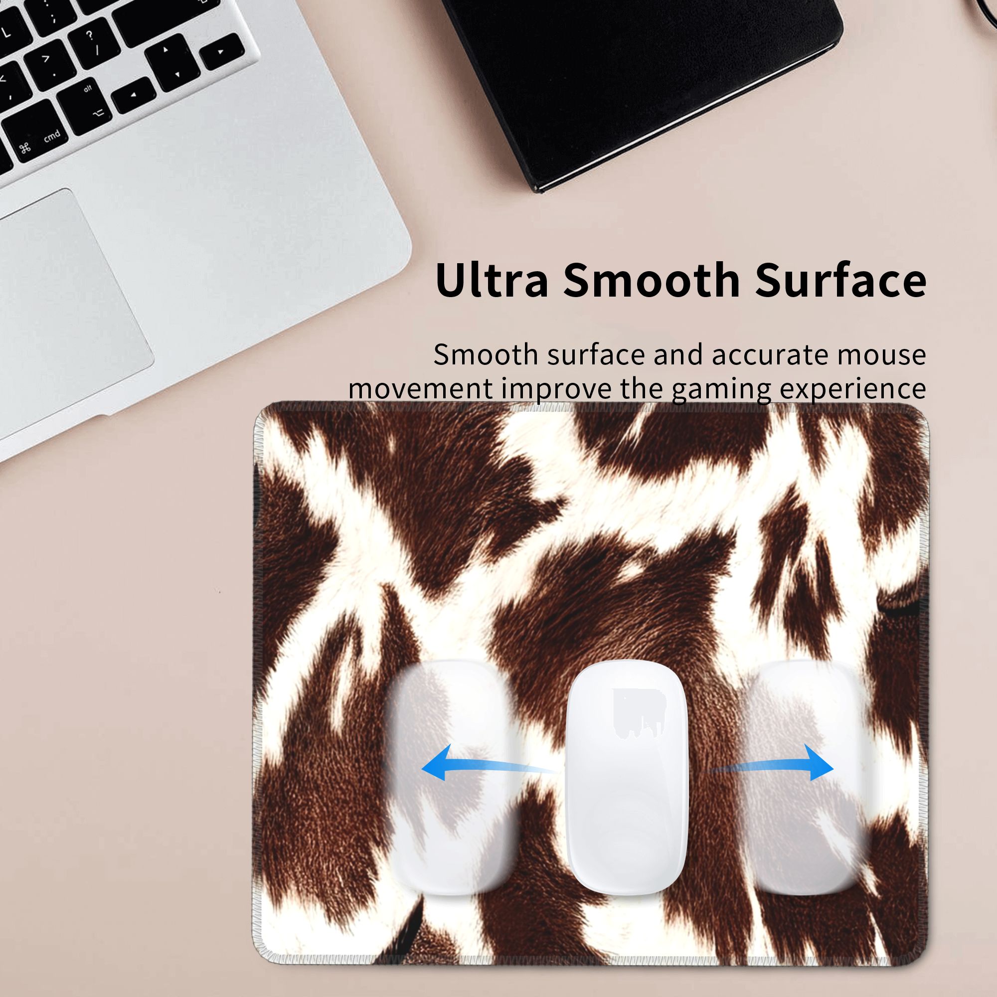 Mouse Pad com Padrão de Couro  - Cow Mat Rubber avaliação e preço