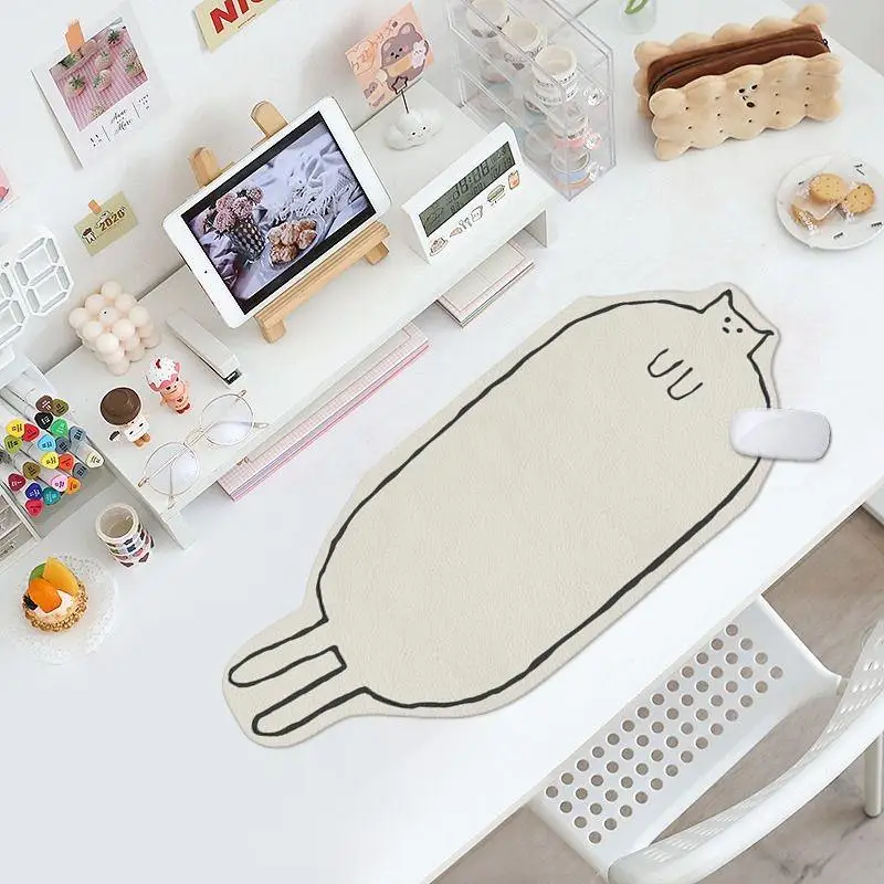 Kawaii gato gamer tapete de me - Cow Mat Rubber avaliação e preço