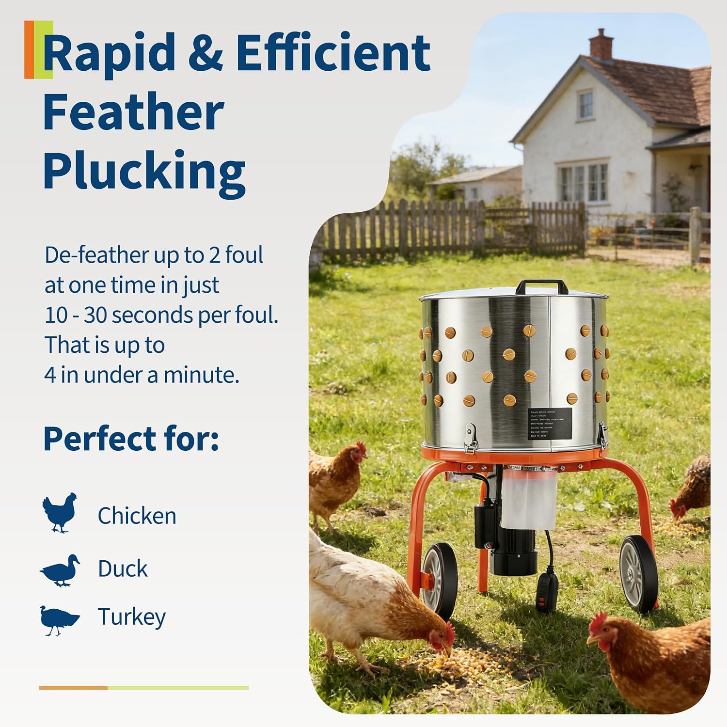 Máquina de Depenar Aves em Aço - Chicken Plucker Machine avaliação e preço
